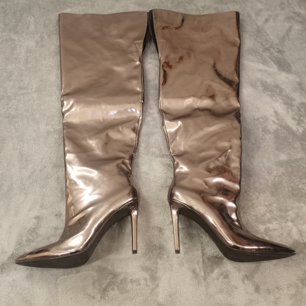 I.n.c. Women's Metallic Knee-High Stiletto Boots Size  9M